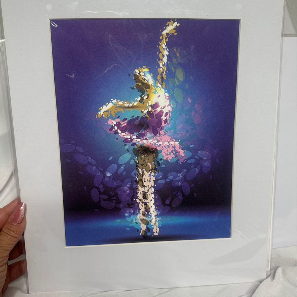 WATCH VIDEO!!!! Elegant Ballerina Art Print - photo comes to life.